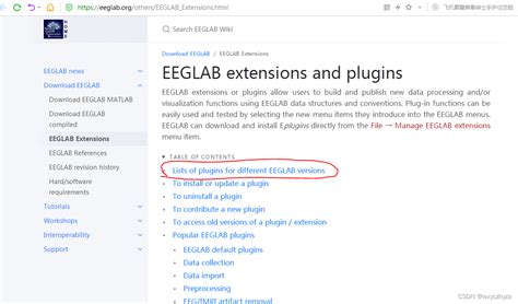 Eeglab plugin list.  The list of plugins provided below is the same as the list of plugins ...