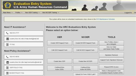 Accessing the Evaluation Entry System (EES) Users must use the https://evaluations.hrc.army.mil/ web address to access EES. Users will s elect their Digital Certificate and select "OK.". 