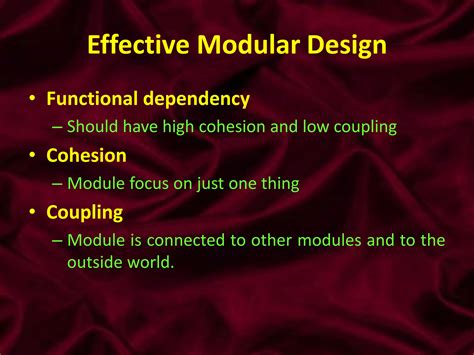Effective Modular Design Cohesion and Coupling