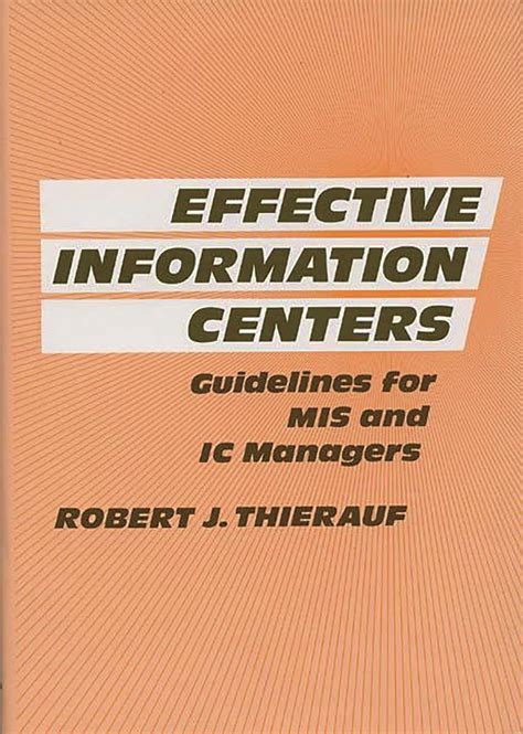 Effective information centers guidelines for mis and ic managers. - Yamaha fazer 1000 yamaha fzs 1000 n year 2001 service manual.