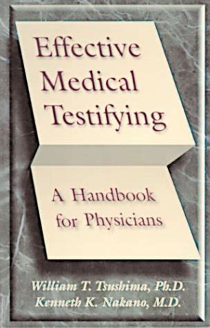 Effective medical testifying a handbook for physicians 1e. - Study guide for epa 608 test.