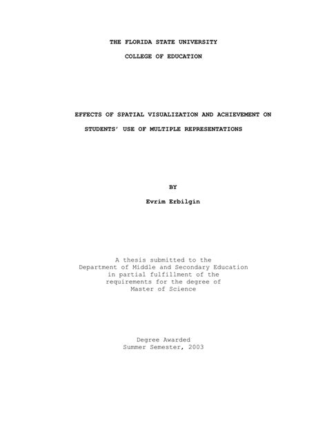Effects Of Spatial Visualization And Achievement On Student'Use. 