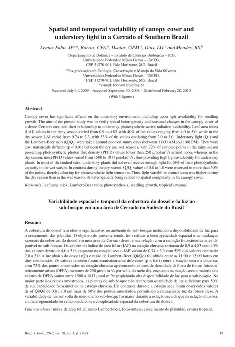 Effects of canopy cover and understory environment of …