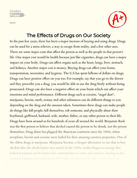 Effects of drugs on society essay pdf - xmpp.3m.com