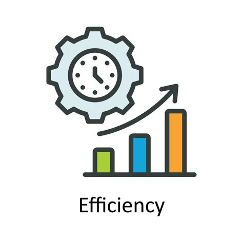 Efficiency vector Fill outline Icon Design illustration. Work in