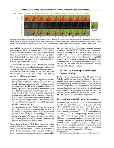 Efficient Meta-Learning via Error-based Context Pruning for …