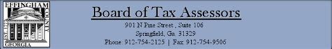 The Effingham County Assessors Office in Springfield, GA is dedicated to providing the people of Effingham County with an easy-to-use website that offers a wealth of information on any property in the county. With a goal of establishing property values, this office works independently from the Effingham County Tax Commissioner, who handles tax .... 