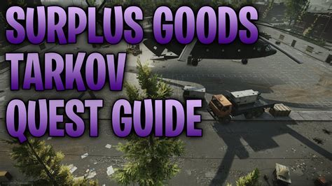 1.72K subscribers Join Subscribe 280 views 2 years ago The escape from tarkov surplus goods requires you to retrieve a MGT from reserve. This surplus goods escape from tarkov quest guide will...