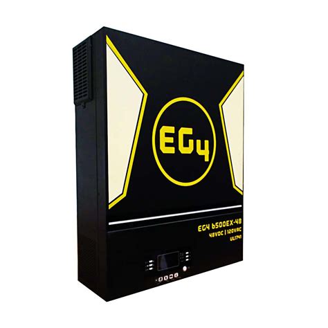 Deriving technology from the EG4 3kW All-in-One Solar Inverter, the EG4 Chargeverter is a powerful 48v battery charger capable of charging at 100 amps or over 5000 watts. ... EG4® 6500EX-48 All-In-One Off-Grid Inverter [Legacy Product] 8kW Solar Input | 6.5kW AC Output 48V Battery Compatible .. 