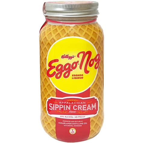 Eggo liquor. The Eggo Nog is available at select retailers this holiday season and more information can be found at the Sugarlands Distilling Company website. This beverage is for consumers 21 and older. The liqueur has a 20% ABV. Just like Eggo can kept the stress away from the breakfast table, Eggo Nog is the de-stressing … 