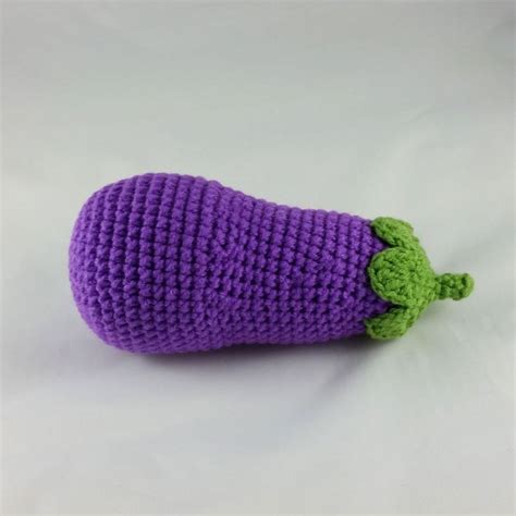 Eggplant Crochet Pattern+ Coloring Page Crochet patterns, Pattern
