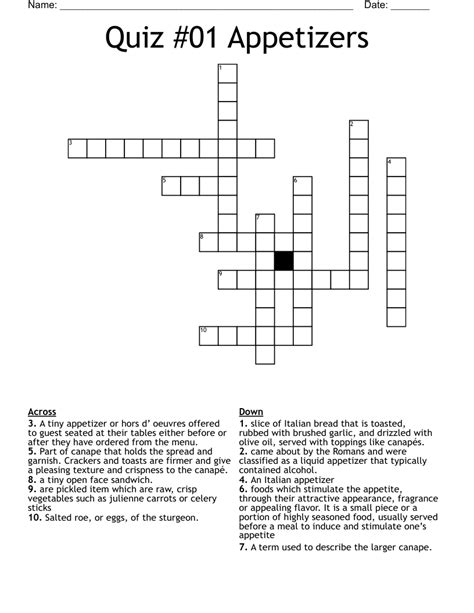 The Crossword Solver found 30 answers to "mozzarella and cream cheese served as an appetizer", 7 letters crossword clue. The Crossword Solver finds answers to classic crosswords and cryptic crossword puzzles. Enter the length or pattern for better results. Click the answer to find similar crossword clues . Enter a Crossword Clue.