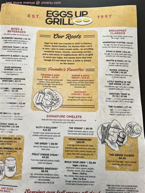 Eggs Up Grill Menu And Prices