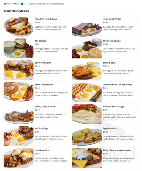 Dive into the menu of Eggs Up Grill in Simpsonville, SC right here on Sirved. Get a sneak peek of your next meal. Overview; Menus; Photos; Reviews; Share Share; Facebook; Twitter; Copy Link; Menu for Eggs Up Grill in Simpsonville, SC . 301 N Main St, Simpsonville, SC 29681, USA. 4.5 $ Bookmark. Open: 6:00 AM - 2:00 PM (EST) .... 