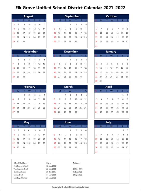 Egusd Calendar 2023