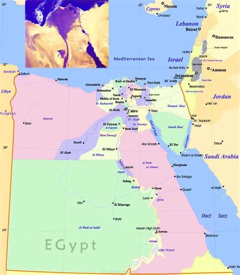 Egypt Large Color Map