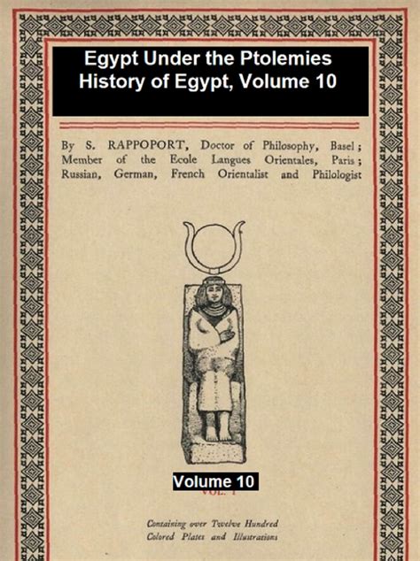 Egypt Under the Ptolemies History of Egypt Vol 10