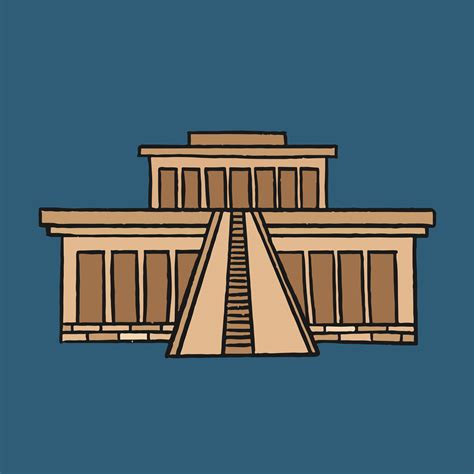 Egyptian Temple Drawing Easy