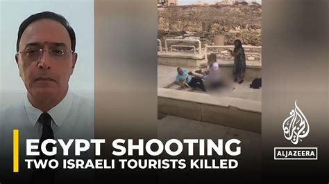 Egyptian media say a policeman has opened fire at a tourist site, killing 2 Israeli tourists and an Egyptian