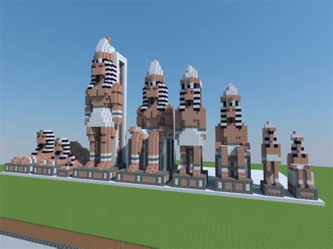 Sep 15, 2023 · How to install Minecraft Maps on Java Edition. this time its a collection of a few different statues. Ra: God of the sun and creator of life. Horus: God of the sky and protector of the pharaohs. Anubis: God of embalming and mummification, and guide to the afterlife. And a cool Egyptian cat statue to go along with them all. . 