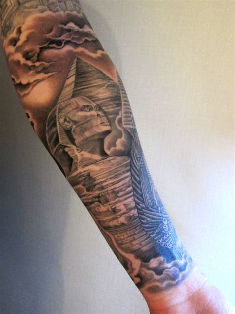 Egyptian tattoo sleeve. Not ready for a permanent tattoo? Get one that's designed to fade over time instead. Advertisement When I was much younger and wanted to get a tattoo, I was given some great advice... 