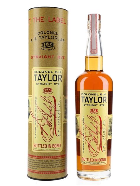 Eh taylor straight rye. Straight Rye Whiskey has experienced a strong resurgence in the American whiskey landscape, yet Colonel Edmund Haynes Taylor, Jr. was making this style more than 100 years ago. This small batch, Bottled-in-Bond 100 proof straight rye whiskey pays tribute to the former Distillery owner with a unique rye whiskey reminiscent of days long past. 