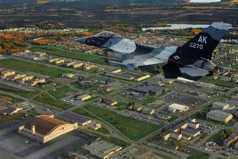Eielson air force base. Find out about Eielson Air Force Base, located in Alaska near Fairbanks and North Pole. Learn about the base services, activities, contacts and history of this Air Force installation. 
