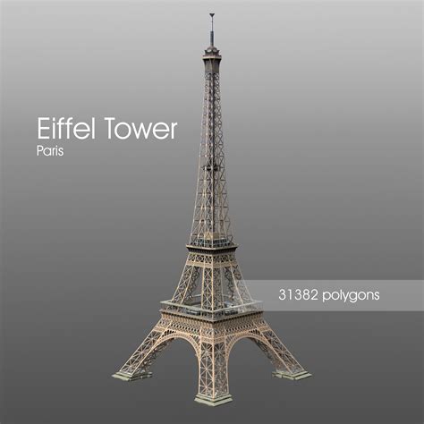 Eiffel Tower Free 3D Model - .3ds .max .sldprt - Free3D