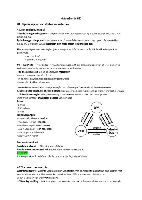 Eigenschappen van stoffen