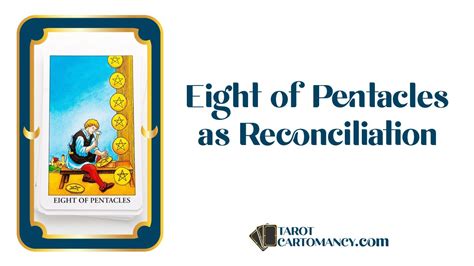 Eight of pentacles reconciliation. The Knight of Pentacles encourages a steady and patient approach to achieving the desired outcome. Overall, the Eight of Swords and Knight of Pentacles combination provides a message of perseverance and optimism. It reminds us that with determination and hard work, anything is possible. Get Another Combination. More Eight of Swords Combinations. 