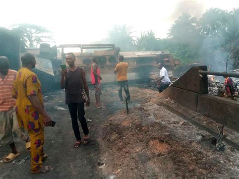 Eight people burn to death in southern Nigeria after gasoline tanker explodes, authorities say