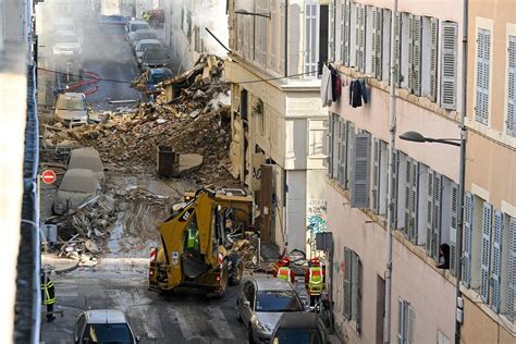 Eight people feared to be under the rubble after two buildings collapse in Marseille