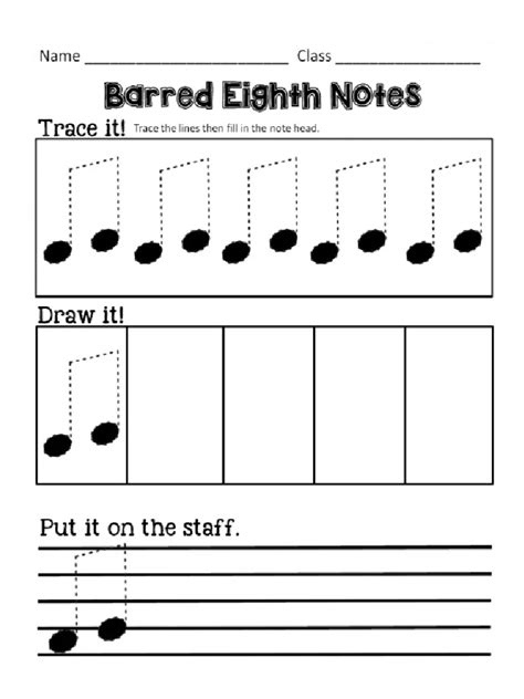 Eighth note worksheet pdf. pdf), Text File (.  Topics include: eighth notes, eighth note triplet...