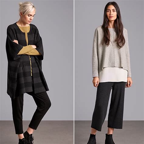 Motivated by a mantra that dressing should be simple, EILEEN FISHER creates collections that sit outside the realms of seasonal fashion trends. Producing timeless, universal shapes that are easy to wear and combine in new ways, the label places a strong focus on quality of fabrics and colour and texture over pattern.. 