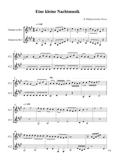 Eine kleine Nachtmusik (Easy) (arr. Wesley S. SIlva) by Wolfgang
