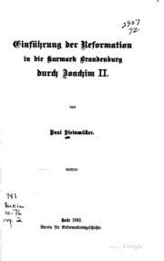 Einführung der reformation in die kurmark brandenburg durch joachim ii. - Sun certified enterprise architect for java ee study guide.