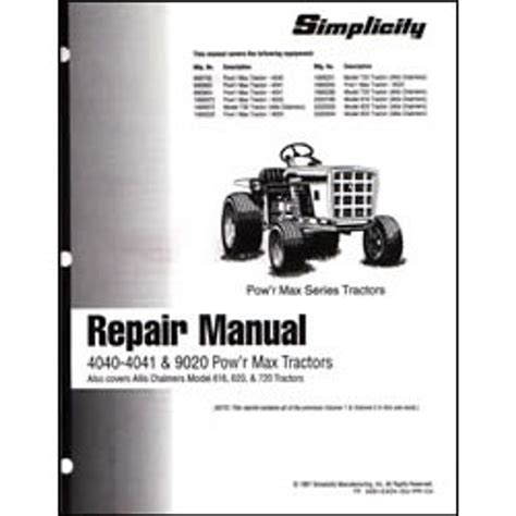 Einfachheit 4041 pow r max traktor service reparatur bedienungsanleitung 2 handbücher. - 1937 1963 harley davidson 45 sv servi car service repair manual.