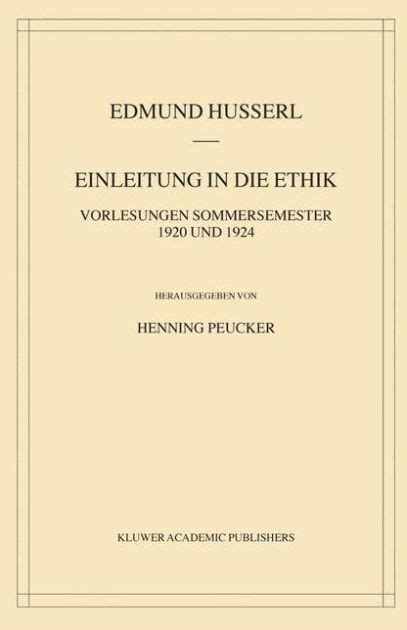 Einleitung in die ethik vorlesungen sommersemester 1920 und 1924. - Com a f.e.b. na 2a. guerra mundial.