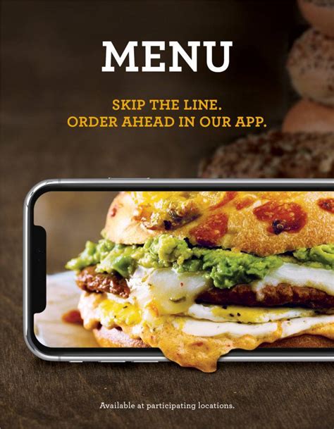 Einstein Bros. Bagels Menu, Menu for Einstein Bros.