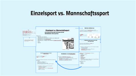 Einzelsport vs. Mannschaftssport by alex kemper - Prezi