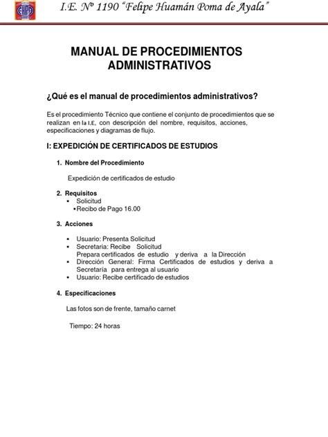 Ejemplo de un manual de procedimientos administrativos de una. - Fisher and paykel aquasmart instruction manual.