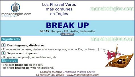 Ejemplos de broke up en inglés inglés.com