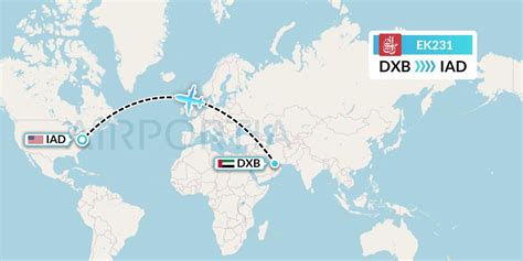 Track Emirates (EK) #231 flight from Dubai Int'l to Washingto