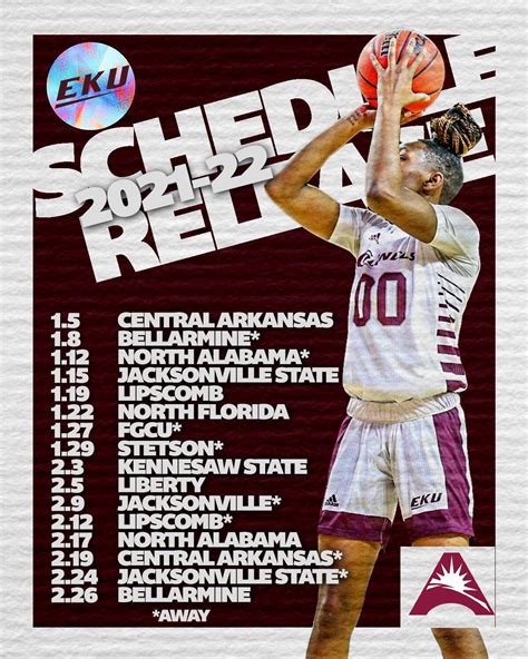 Eku basketball. Game Notes. RICHMOND, Ky. – Eastern Kentucky University's men's basketball team will host Northern Kentucky University on Sunday at Baptist Health Arena. Sunday will be EKU's Holiday Hoops Game, featuring photos with Santa, a balloon artist and in game holiday promotions. The game will begin at 4 p.m. ET and air live on ESPN+. 