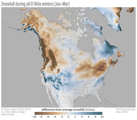 El Niño en EE.UU.: nuevos mapas revelan dónde podría nevar más este invierno