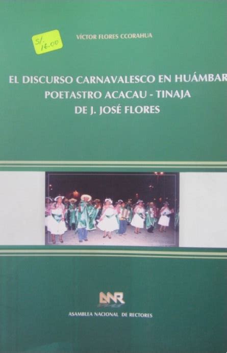 El discurso carnavalesco en huámbar, poetastro acacau tinaja de j. - Analysis of seawater a guide for the analytical and environmental chemist.