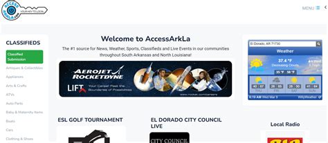 El doark. Tools Classified Listings. About AccessArkLa.com We are the #1 website for local news, weather, classifieds and streaming High School sports in South Arkansas and North Louisiana. 
