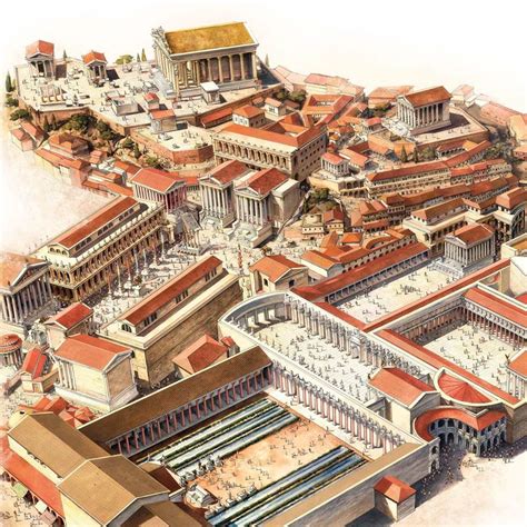 El foro romano una guía de reconstrucción y arquitectura. - Herinnering aan een reis naar oost-indië.