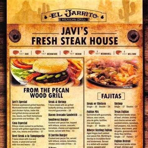 El jarrito ruston menu. Start your review of El Jarrito Mexican Grill. Overall rating. 25 reviews. 5 stars. 4 stars. 3 stars. 2 stars. 1 star. Filter by rating. Search reviews. Search reviews. Allen B. Slidell, LA. 68. 18. Apr 30, 2024. It's a fun place to eat. Service is friendly. Food doesn't disappoint. Very good, solid midrange Mexican restaurant. Helpful 0 ... 