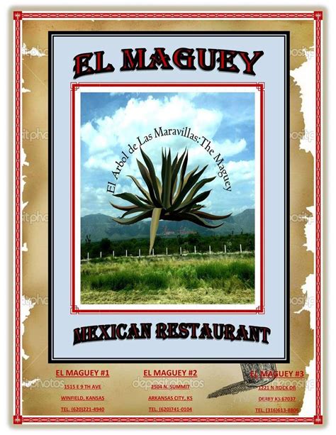 El Maguey Mexican Restaurant. 4.8 (21 reviews) Unclaimed. $ Mexican. Edit. See all 30 photos. Write a review. Add photo. Full menu. in 2 reviews. Location & Hours. 2504 N …